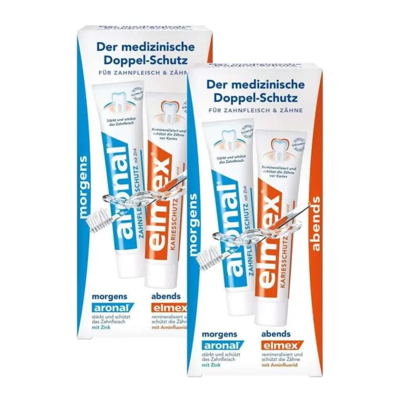 Set dublu Aronal/elmex Protecție dublă 2 x 75 ml — preț și oferte