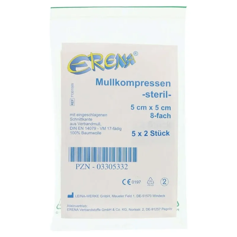 Comprese de tifon sterile Erena 5x5 cm 8x5 buc 5X2 buc — preț și oferte