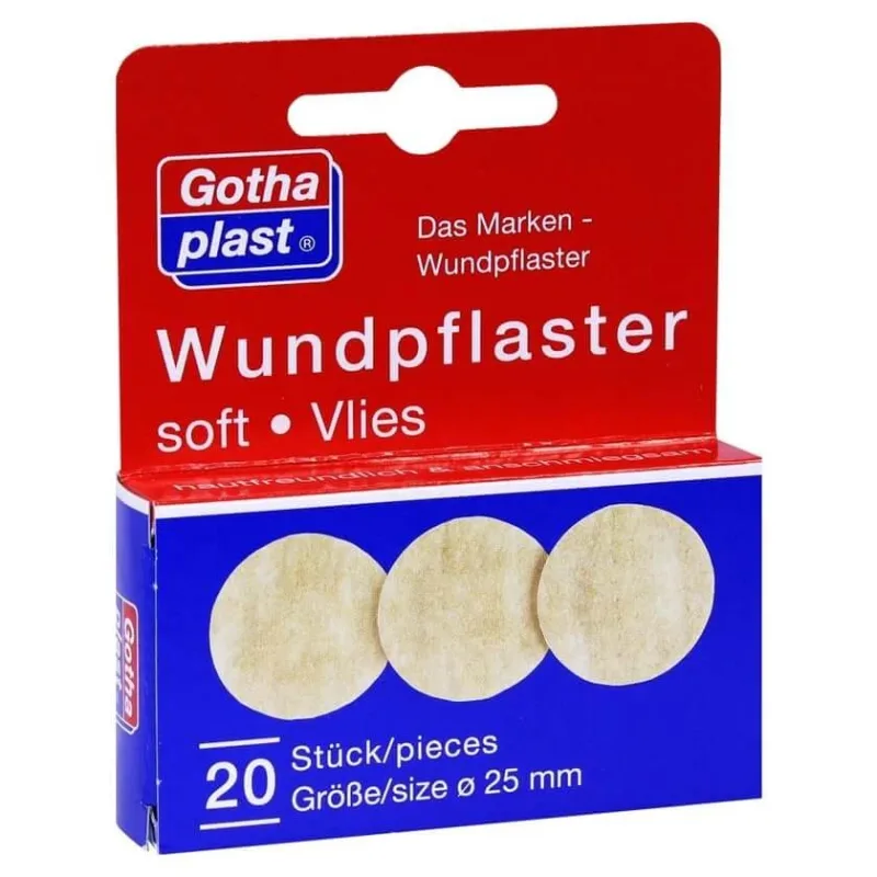 Gothaplast plasturi pentru răni moale fleece 2,5 cm diametru 20 buc. — preț și oferte