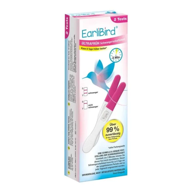 Earlibird Ultra Test de sarcină timpurie Urină Do.p 2 buc — preț și oferte