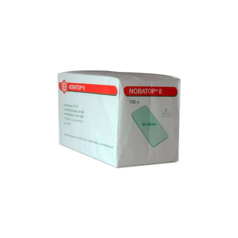 Noba Nobatop 8 comprese nețesute non-sterile strat cvadruplu, 10 x 20 cm, 100 buc 100 buc — preț și oferte