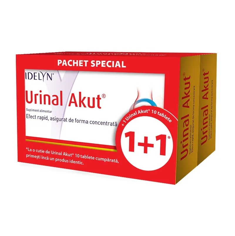 Pachet Urinal Akut Idelyn Walmark | 10 + 10 tablete, (1+1) — preț și oferte