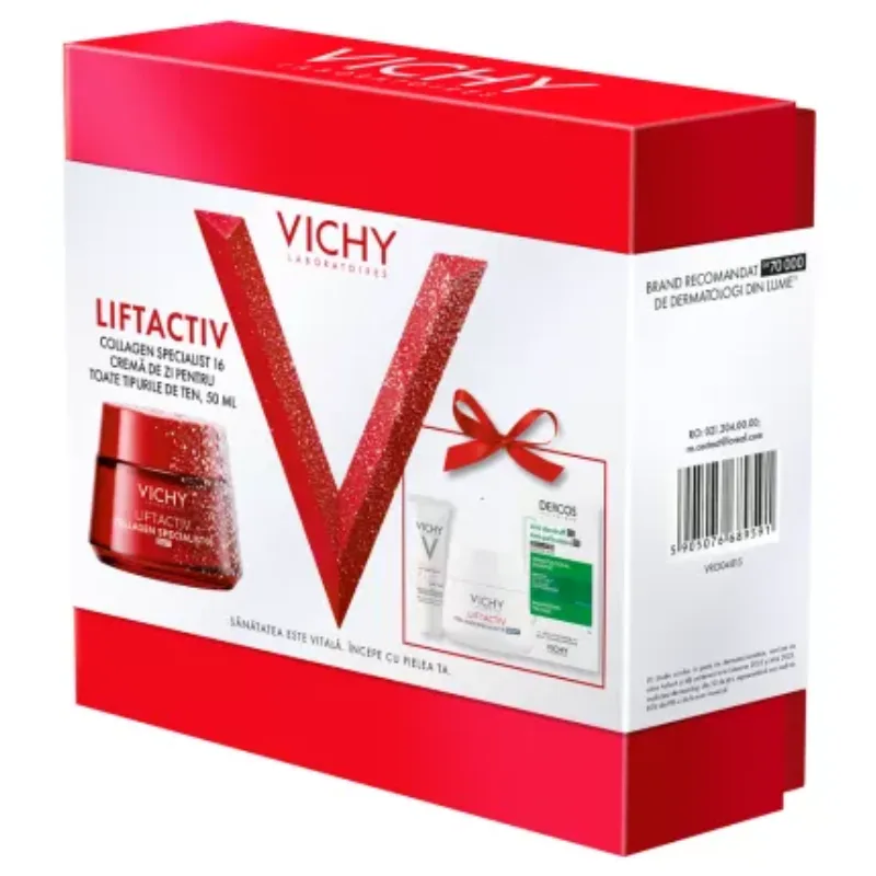 Pachet XMAX 2025 Liftactiv Collagen Specialist, Vichy | 50 ml + 15 ml + 3 ml + 6 ml — preț și oferte