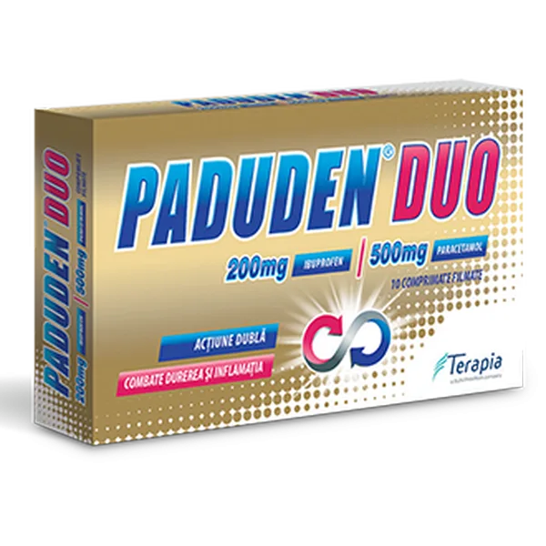 Paduden Duo 200 mg/500 mg, Terapia | 10 comprimate filmate — preț și oferte