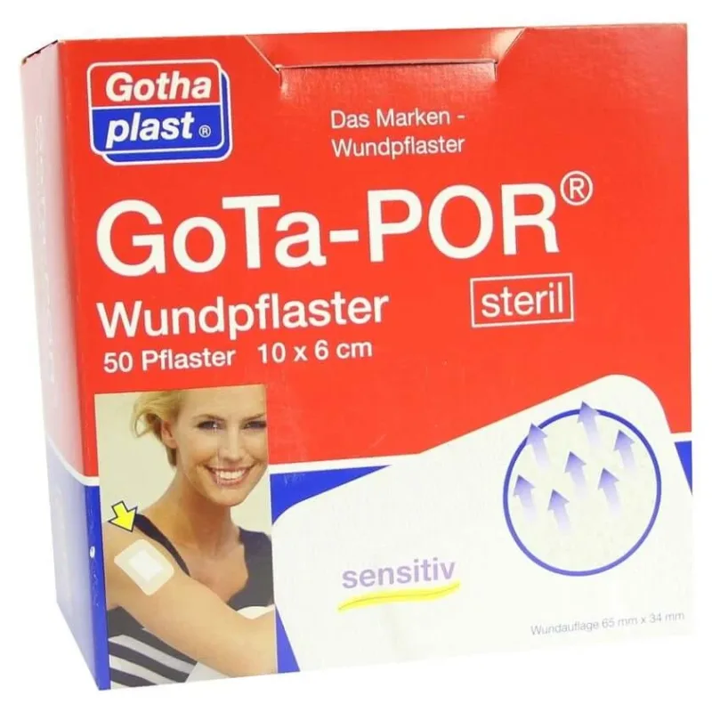 Gota-por Plasturi pentru plăgi sterile 60x100 mm 50 buc. — preț și oferte