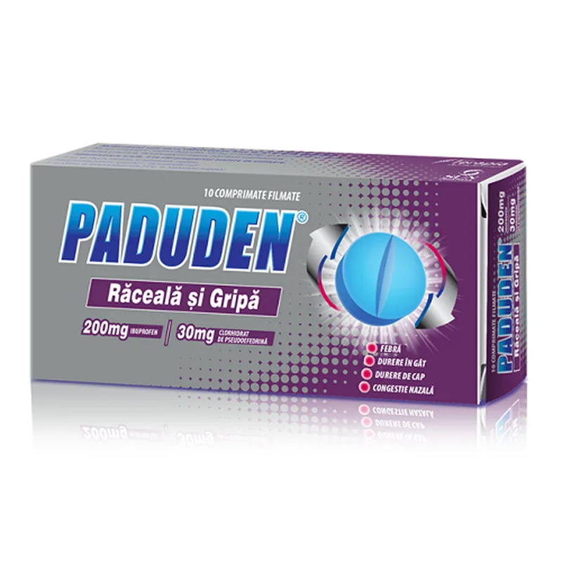 Paduden Raceala si Gripa, 200 mg/30 mg, Terapia | 10 comprimate filmate TERAPIA SA — preț și oferte