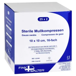 Comprese de tifon 10x10 cm sterile 16 ori 25X2 buc.