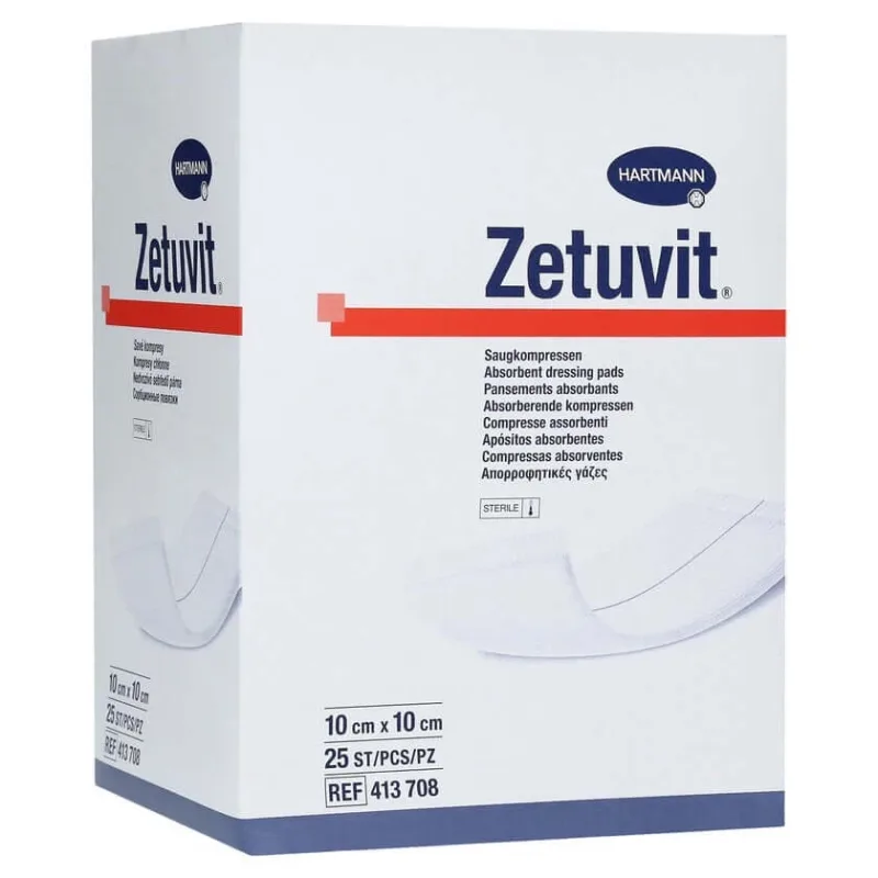 Tampoane absorbante Zetuvit sterile 10x10 cm 25 buc. — preț și oferte