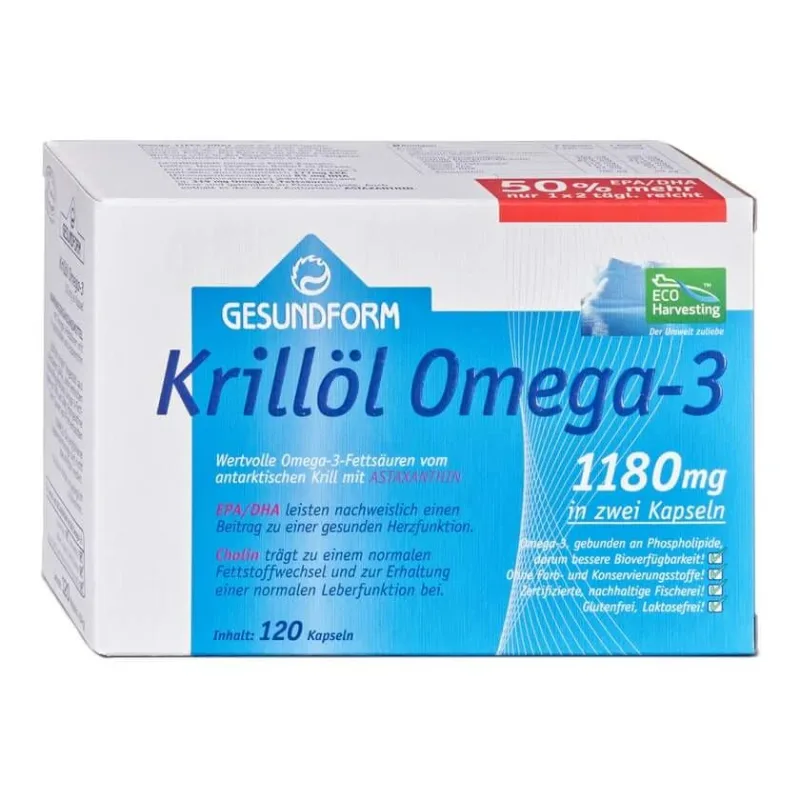GESUNDFORM Krill Oil Omega-3 120 Capsule — preț și oferte