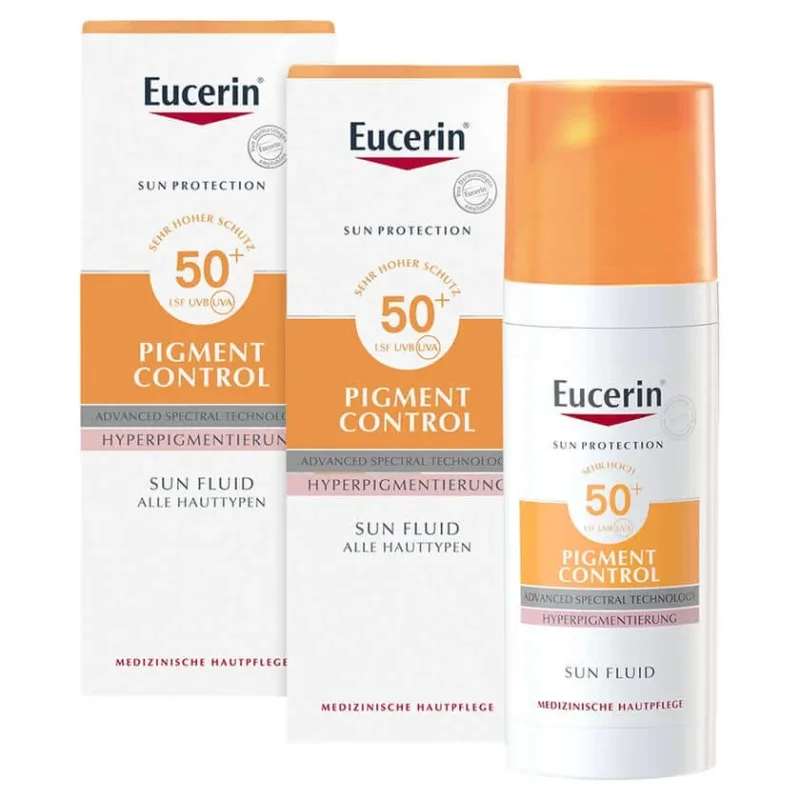 Eucerin Pigment Control SunFluid SPF 50+ 2X50 ml — preț și oferte