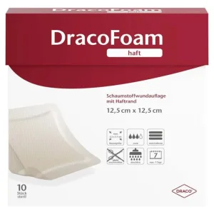Pansament cu spumă adezivă Dracofoam, 12,5 x 12,5 cm 10 buc.