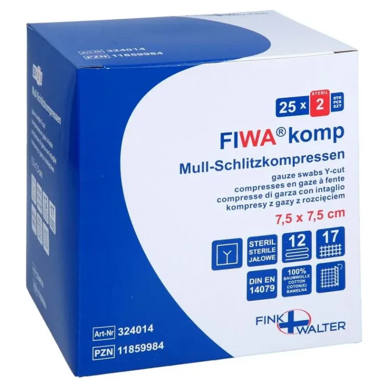 Comprese de fantă 7,5x7,5 cm sterile 12fa 25X2 buc — preț și oferte