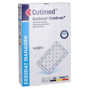 Cutimed Sorbion Carbon Pansament pentru plăgi 15x25 cm 12 buc.