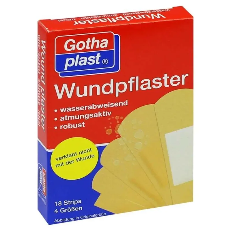 Gothaplast plasturi pentru răni impermeabile 4 dimensiuni 18 buc — preț și oferte