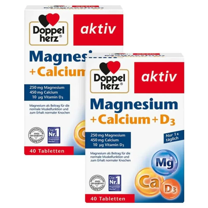 DH aktiv Magneziu + Calciu + D3 2X40 St — preț și oferte