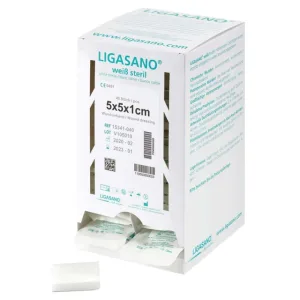 Ligasano bandaj alb 1x5x5 cm steril Sp 40 buc