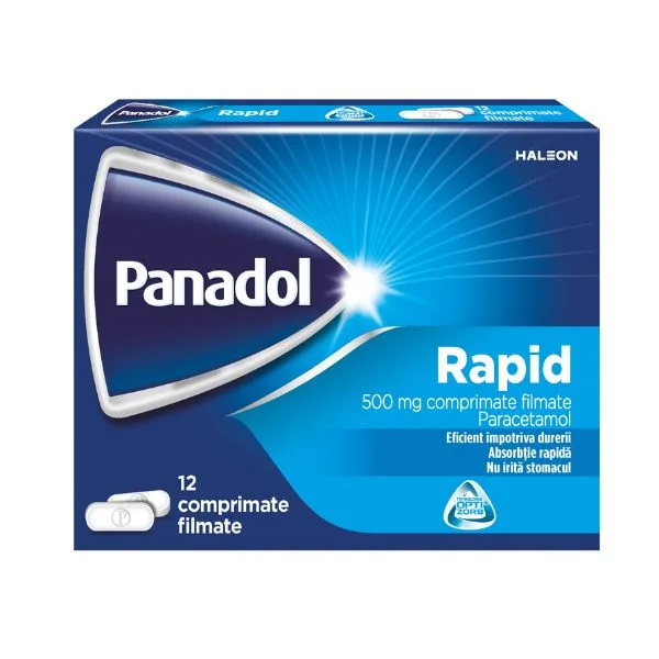 Panadol Rapid 500 mg, Haleon | 12 comprimate — preț și oferte