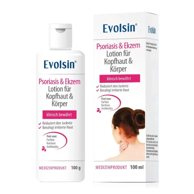 Evolsin Loțiune pentru psoriazis și eczeme, pentru scalp și corp, 100 ml — preț și oferte