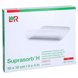 Suprasorb H hidrocoll.bandaj subțire 10x10 cm 10 buc.