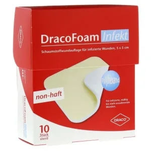 Dracofoam Infect Foam Pansament pentru plăgi 5x5 cm 10 buc.