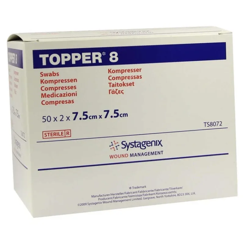 Topper 8 comprese 7.5x7.5 cm sterile 50X2 buc. — preț și oferte