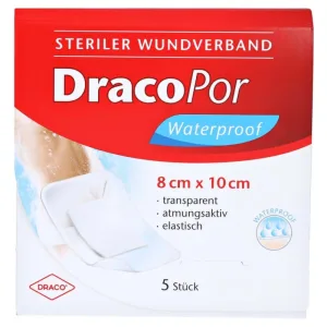 Dracopor Pansament impermeabil pentru răni 8x10cm steril 5 buc