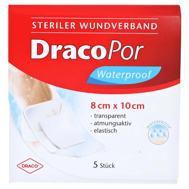 Dracopor Pansament impermeabil pentru răni 8x10cm steril 5 buc — preț și oferte