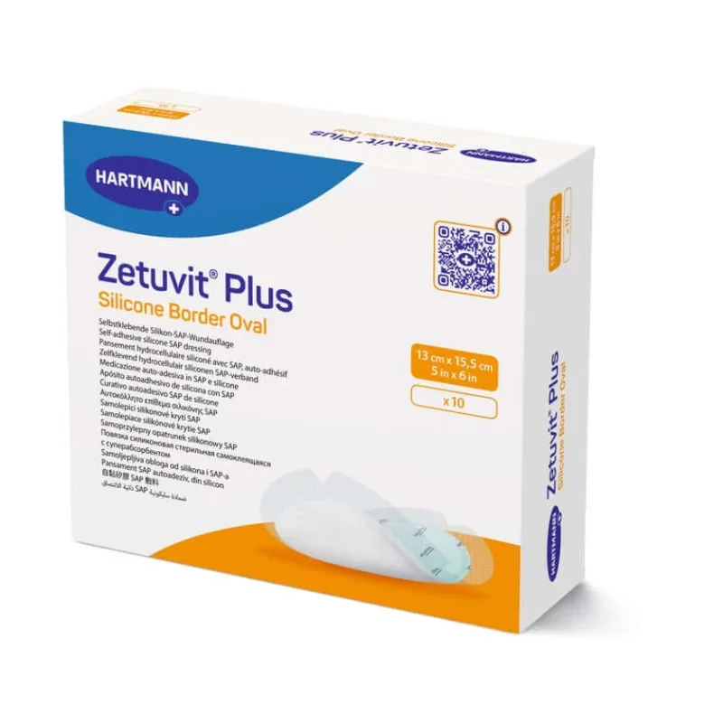 Zetuvit Plus Silicone Border oval 13x15, 10 buc. — preț și oferte