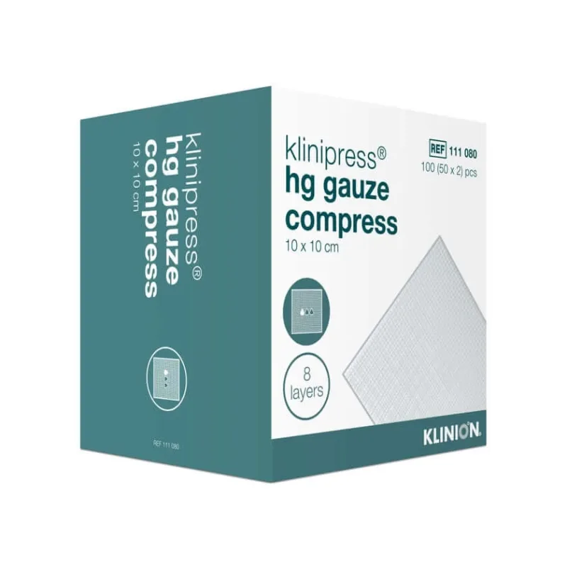 Klinipress hg Compresă de tifon 10x10 cm 8l 2X50 buc — preț și oferte