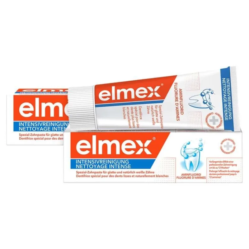 pastă de dinți elmex CURĂȚARE INTENSIVĂ 2X50 ml — preț și oferte