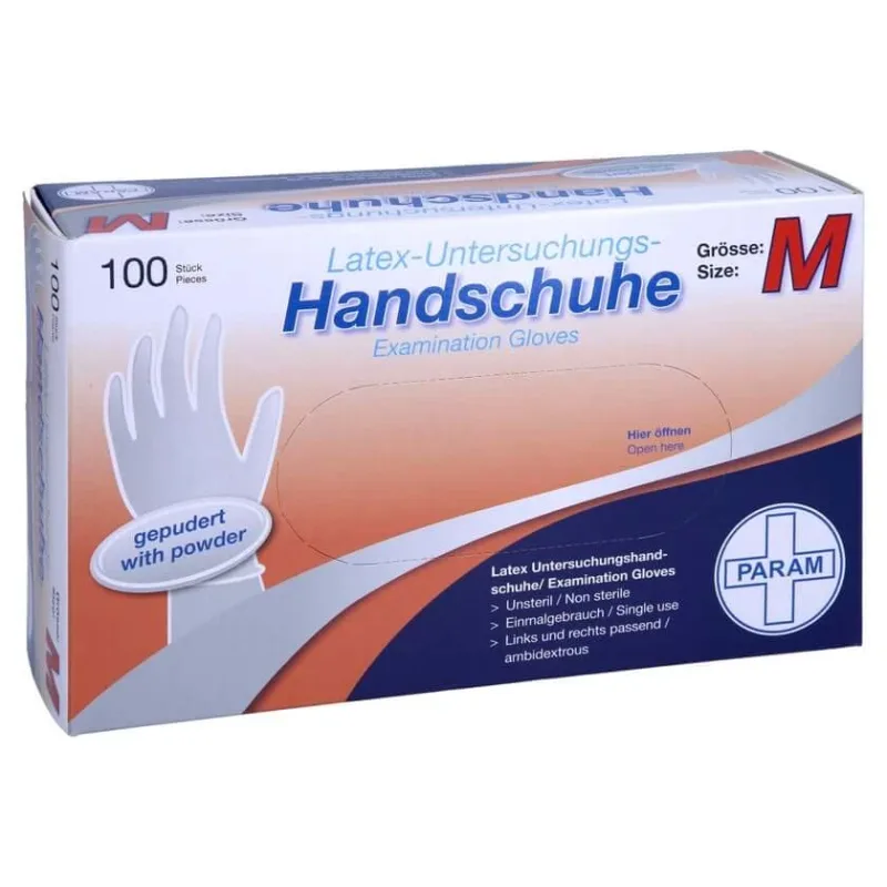 Mănuși de unică folosință din latex pudrate M 100 buc — preț și oferte