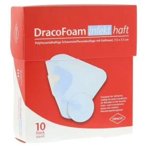 Dracofoam Infekt haft Pansament din spumă pentru plăgi 7 10 buc.