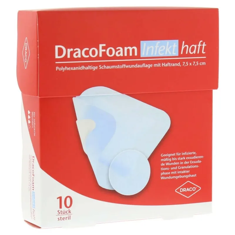Dracofoam Infekt haft Pansament din spumă pentru plăgi 7 10 buc. — preț și oferte