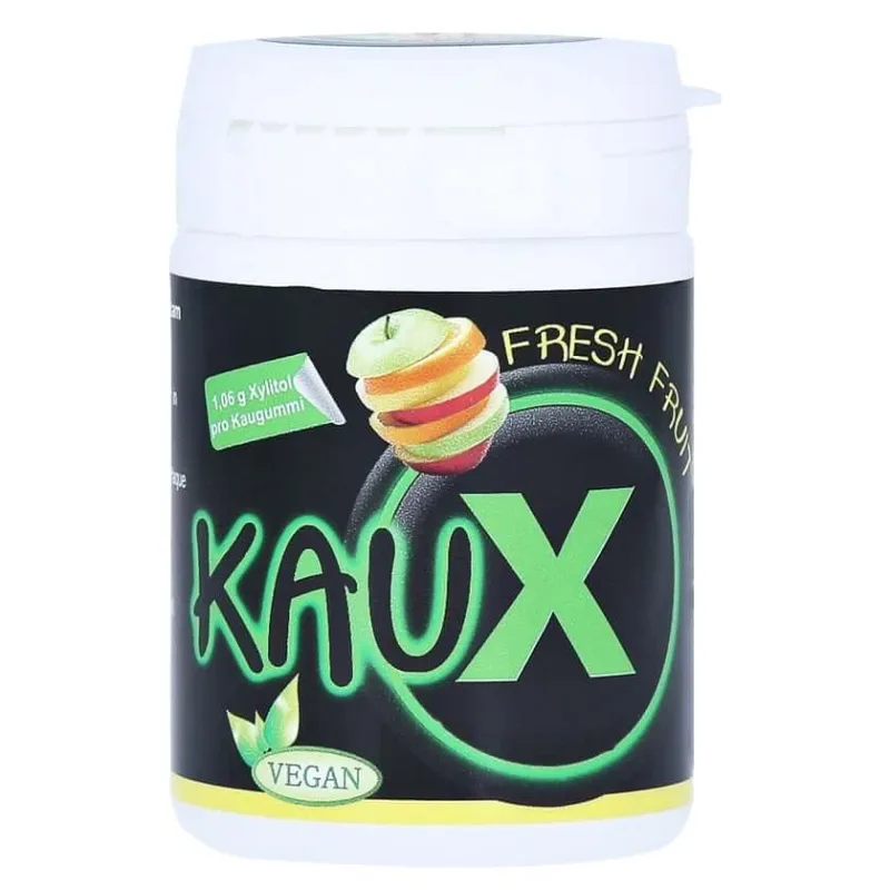 Gumă de mestecat de îngrijire dentară KAUX Fresh Fruit cu 40 de bucăți — preț și oferte
