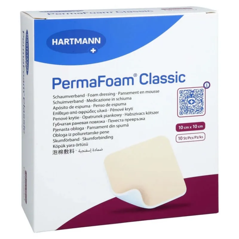 Permafoam Pansament clasic din spumă 10x10 Cm 10 buc — preț și oferte