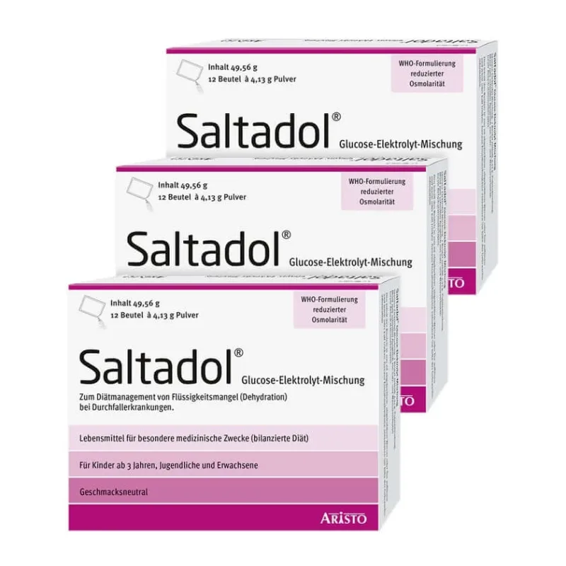 Saltadol glucoză-electrolitic mix set 2 3X12 buc — preț și oferte