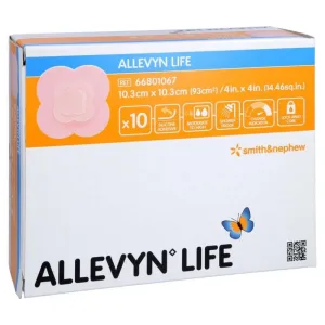 Allevyn Life 10.3x10.3 cm spumă de silicon 10 buc
