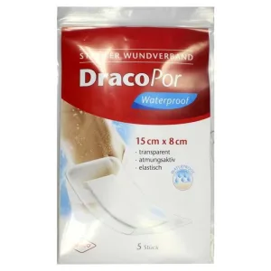Dracopor Pansament impermeabil pentru răni 8x15 cm 5 buc