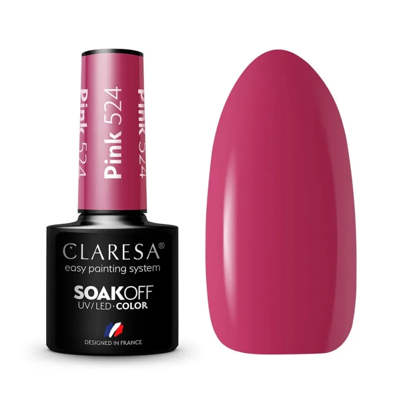 Lac hibrid Claresa Soak Off UV/LED roz 524, 5g — preț și oferte