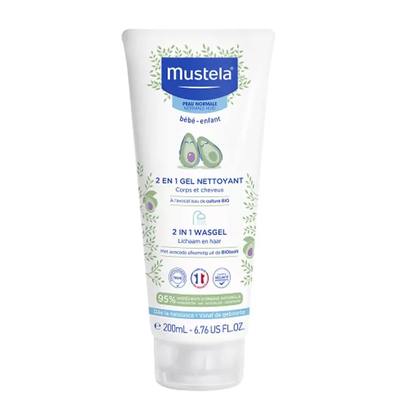 Gel de curățare Mustela 2in1 pentru copii, 200 ml — preț și oferte