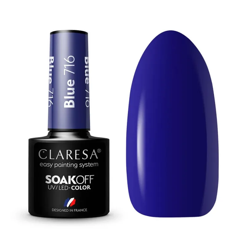 Lac hibrid Claresa Soak Off UV/LED albastru 716, 5g — preț și oferte