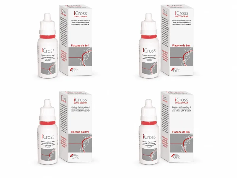 iCross Picături Lubrifiante pentru Ochi, 4x8 ml, Off Italia OFFHEALTH — preț și oferte