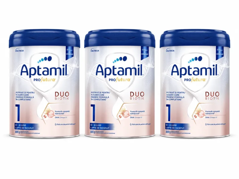 Lapte praf Aptamil PROFutura DUOBIOTIK 1, 3x800 g, 0-6 luni, Nutricia — preț și oferte