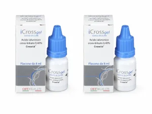 Soluție oftalmică lubrifiantă iCross gel, 2x8 ml, Off Italia