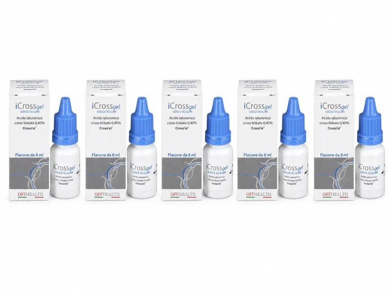 Soluție oftalmică lubrifiantă iCross gel, 5x8 ml, Off Italia OFFHEALTH — preț și oferte