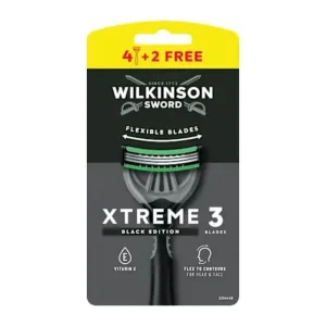 Wilkinson Sword Extreme 3 Black Edition – 6 lame de unică folosință