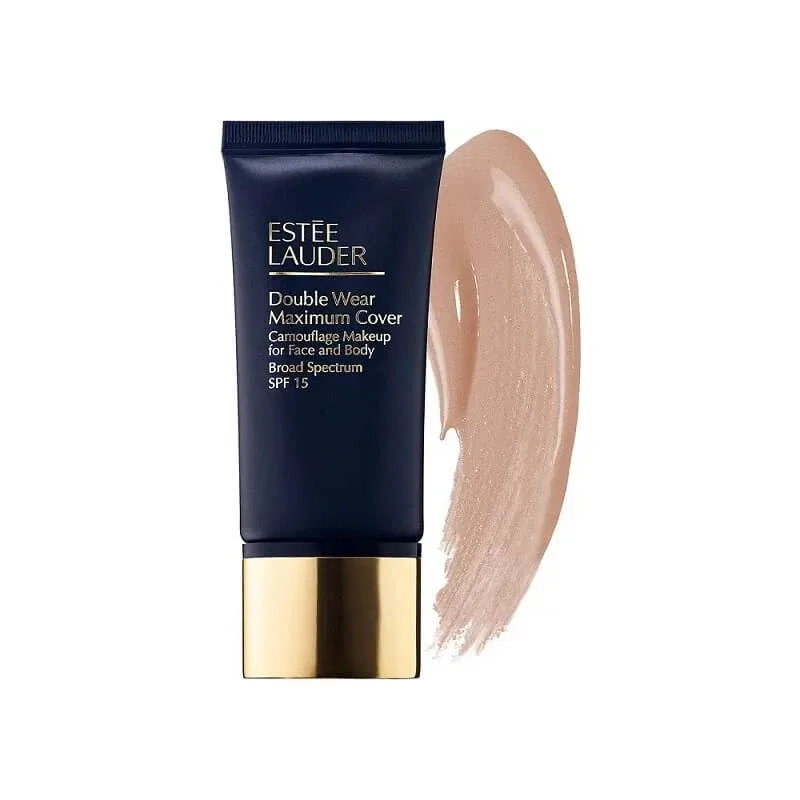 Estee Lauder Double Wear Maximum Cover – fond de ten cremos cu SPF 15 – nr. 3C4, nuanță medie-închisă — preț și oferte