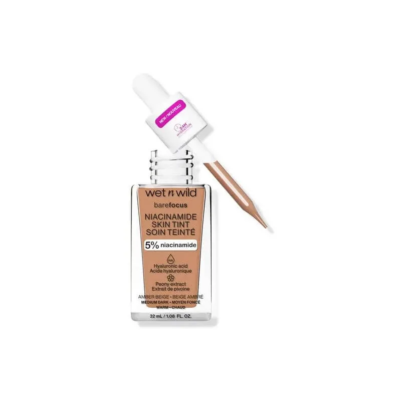 Wet n wild Bare Focus – fond de ten cu niacinamidă – bej chihlimbar — preț și oferte