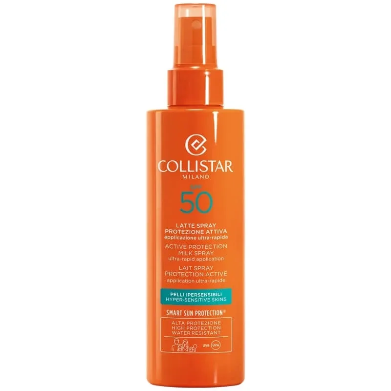 Collistar cremă solară pentru față SPF 50, spray-lapte pentru tenuri hipersensibile, protecție activă, 200 ml — preț și oferte