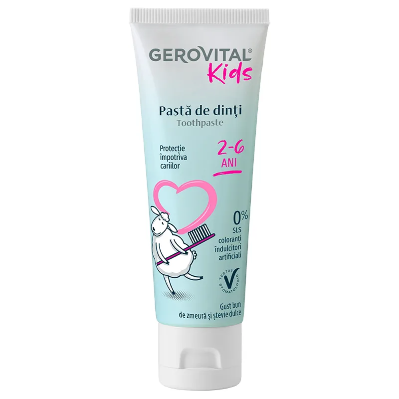 Pasta de dinti 2-6 ani, Gerovital Kids | 50 ml FARMEC — preț și oferte